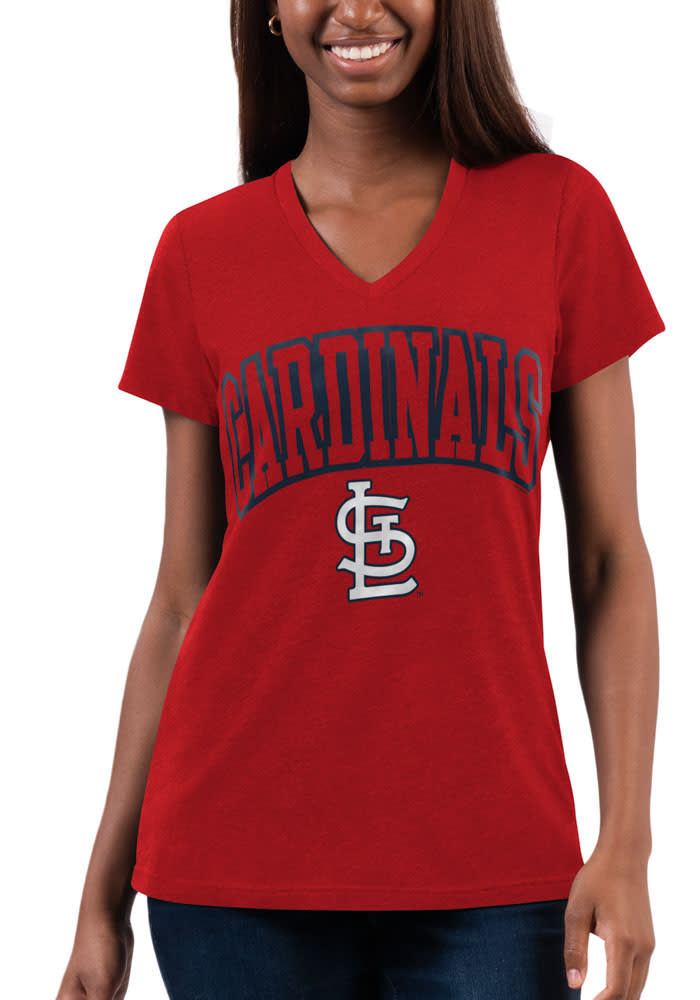 St Louis Cardinals Womens Vintage T Shirt Red 