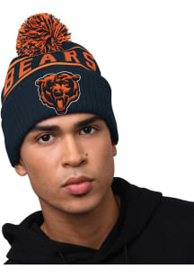 Starter Chicago Bears Navy Blue Retro 1997 Blizzard Pom Mens Knit Hat