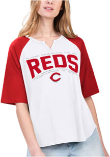 Cincinnati Reds Womens Fan Base II Fashion Baseball Jersey - White