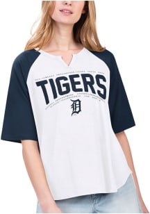 Detroit Tigers Womens Fan Base II Fashion Baseball Jersey - White