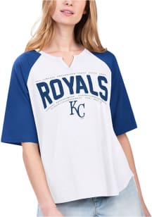 Kansas City Royals Womens Fan Base II Fashion Baseball Jersey - White