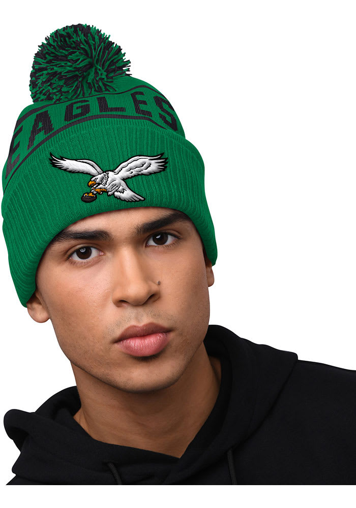 Philadelphia Eagles Starter GREEN Retro 1997 Blizzard Pom Knit Hat