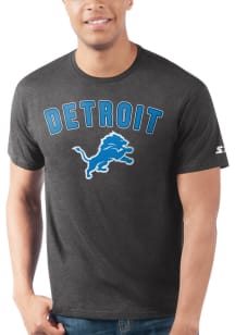 Starter Detroit Lions Black PRIMETIME Short Sleeve T Shirt