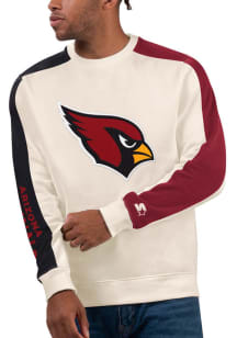 Starter Arizona Cardinals Mens White Stadium Long Sleeve Fashion Sweatshirt