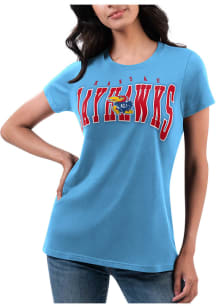 Kansas Jayhawks Womens Light Blue Team Short Sleeve T-Shirt