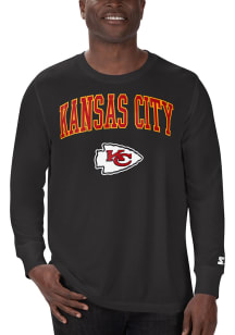 Starter Kansas City Chiefs Black Arch Name Long Sleeve T Shirt