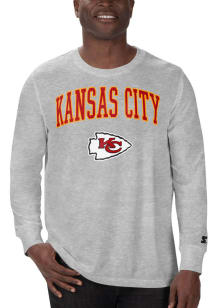 Starter Kansas City Chiefs Grey Arch Name Long Sleeve T Shirt