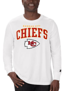 Starter Kansas City Chiefs White Arch Name Mascot Long Sleeve T Shirt