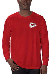 Starter Kansas City Chiefs Red Primary Left Chest Long Sleeve T Shirt