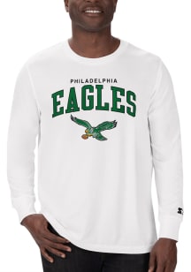 Starter Philadelphia Eagles White Arch Name Mascot Long Sleeve T Shirt