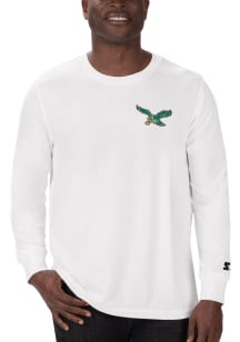 Starter Philadelphia Eagles White Primary Left Chest Long Sleeve T Shirt