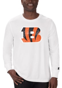 Starter Cincinnati Bengals White Primary Long Sleeve T Shirt