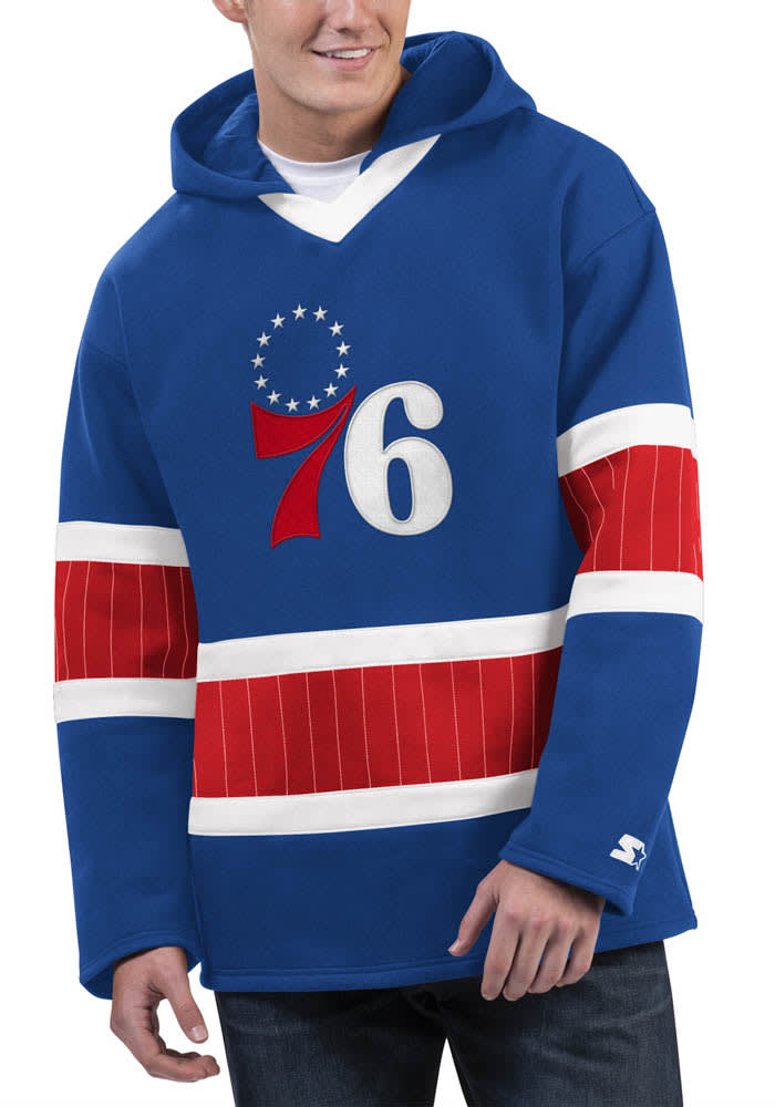 Starter Philadelphia 76ers Mens ROYAL Breakaway Long Sleeve