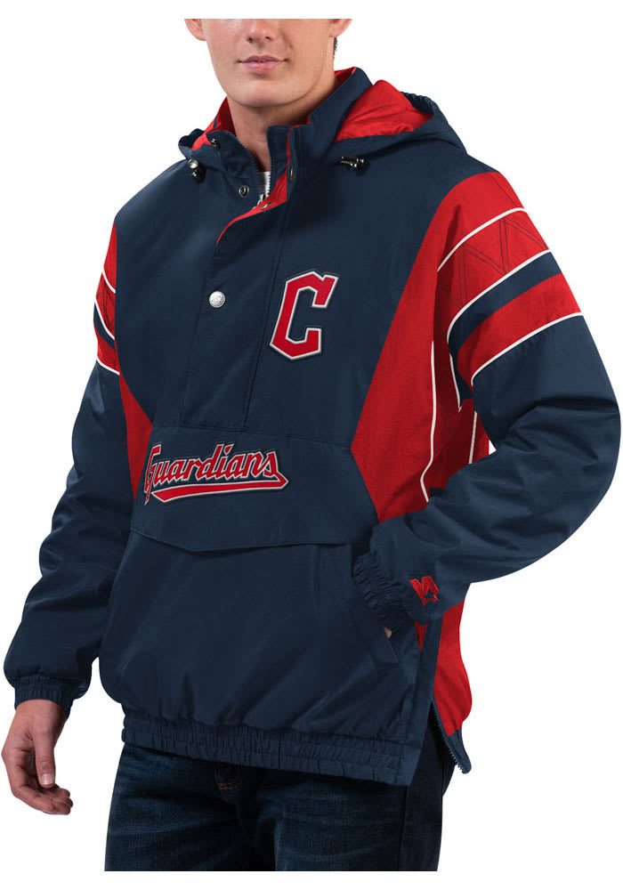 Starter Cleveland Guardians Mens Home Team NAVY Pullover Jackets 
