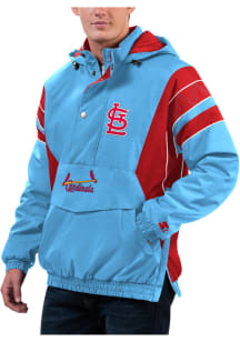 Starter St Louis Cardinals Mens Light Blue Home Team Pullover Jackets