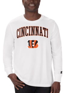 Starter Cincinnati Bengals White Arch Name Long Sleeve T Shirt