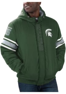 Michigan State Spartans Mens Green Tight End Heavyweight Jacket