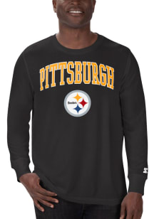 Starter Pittsburgh Steelers Black Arch Name Long Sleeve T Shirt
