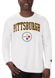 Starter Pittsburgh Steelers White Arch Name Long Sleeve T Shirt