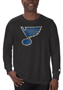 Starter St Louis Blues Black PRIMARY Long Sleeve T Shirt