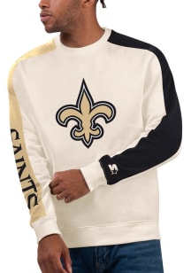 Starter New Orleans Saints Mens White Stadium Long Sleeve Fashion Sweatshirt