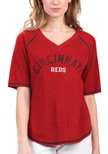 Cincinnati Reds Womens Red Ball Chase Short Sleeve T-Shirt