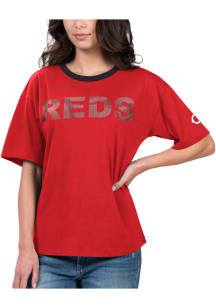 Cincinnati Reds Womens Red MVP Short Sleeve T-Shirt