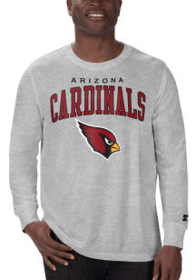 Starter Arizona Cardinals Grey Arch Name Mascot Long Sleeve T Shirt