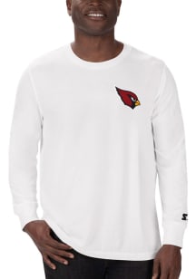 Starter Arizona Cardinals White Primary Left Chest Long Sleeve T Shirt