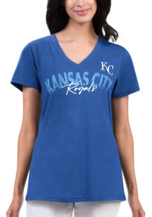 Kansas City Royals Womens Blue Key Move Short Sleeve T-Shirt