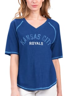 Kansas City Royals Womens Blue Ball Chase Short Sleeve T-Shirt