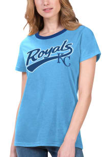 Kansas City Royals Womens Light Blue Racer Short Sleeve T-Shirt