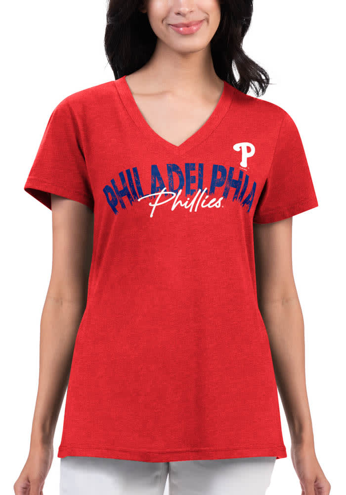 Philadelphia Phillies Womens Key Move T-Shirt - Red