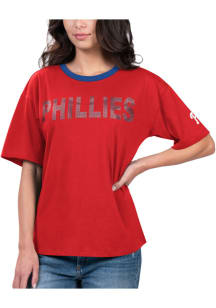 Philadelphia Phillies Womens Red MVP Short Sleeve T-Shirt