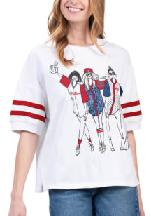 Philadelphia Phillies Womens White Winners Short Sleeve T-Shirt
