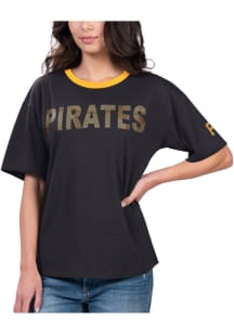 Pittsburgh Pirates Womens Black MVP Short Sleeve T-Shirt