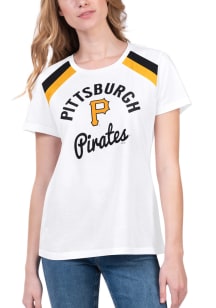 Pittsburgh Pirates Womens White Score Short Sleeve T-Shirt