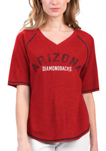 Arizona Diamondbacks Womens Red Ball Chase Short Sleeve T-Shirt