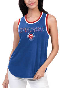 Chicago Cubs Womens Blue Strategy Tank Top