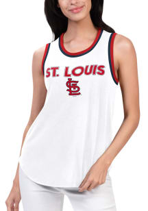 St Louis Cardinals Womens White Strategy Tank Top