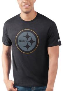 Starter Pittsburgh Steelers Black Pop Outline Short Sleeve T Shirt