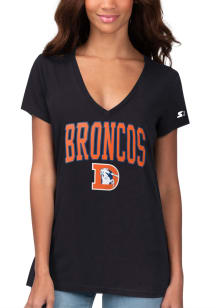 Starter Denver Broncos Womens Black Fair Catch Short Sleeve T-Shirt