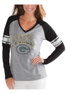 Green Bay Packers Womens Black The Franchise LS Tee
