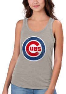 Chicago Cubs Womens Grey Playoff Tank Top