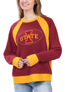 Iowa State Cyclones Womens Crimson Game Plan Crew Sweatshirt