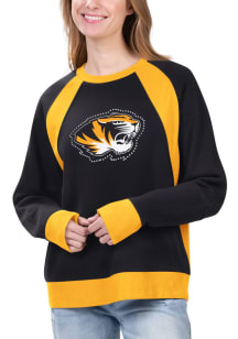 Missouri Tigers Womens Black Game Plan Crew Sweatshirt