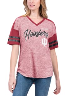 Indiana Hoosiers Womens Crimson Referee Short Sleeve T-Shirt
