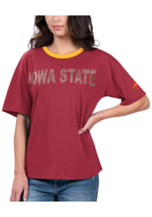 Iowa State Cyclones Womens Crimson MVP Short Sleeve T-Shirt