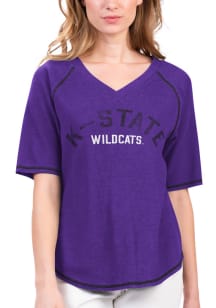 K-State Wildcats Womens Purple Ball Chase Short Sleeve T-Shirt