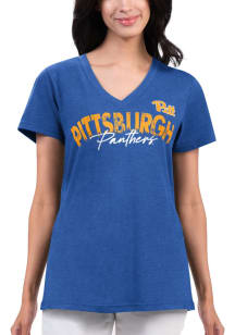 Pitt Panthers Key Move Short Sleeve T-Shirt - Blue